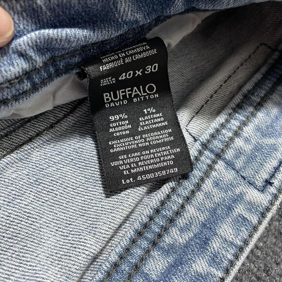 Buffalo David Bitton Jeans Mens 40x30 Jackson-X Straight Stretch Denim Pants - Picture 10 of 11